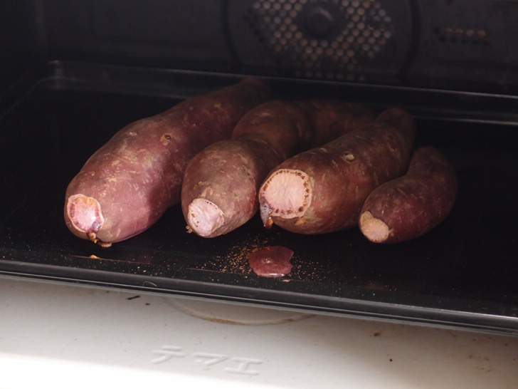 日立電子レンジで焼きいも