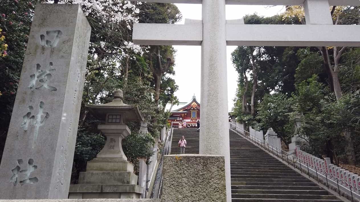 東京永田町日枝神社階段