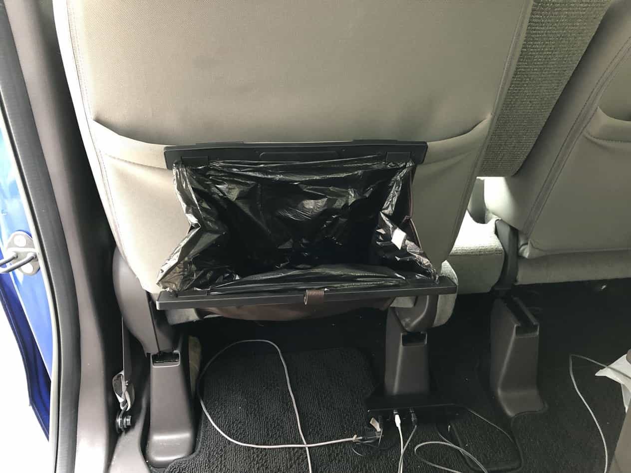 車内後部座席用ゴミ収納バッグ